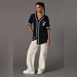 27. Playboy • NWT graphic jersey PTP 23”